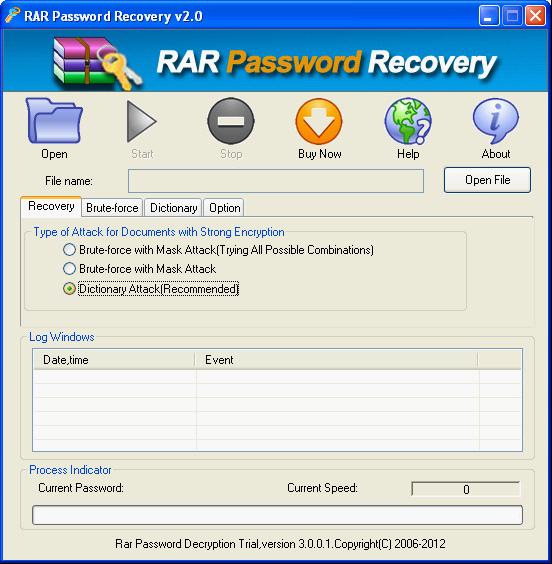 free rar password recovery tool